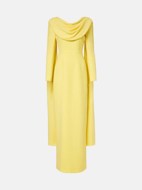 Zaira draped crêpe gown