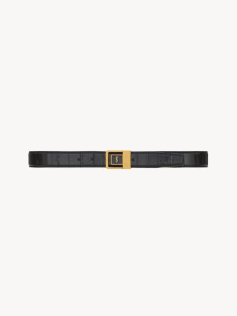 SAINT LAURENT LA 66 BUCKLE BELT IN EEL