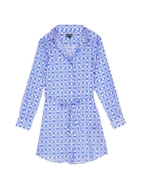 Vilebrequin Women Cotton Shirt Dress Ikat Medusa