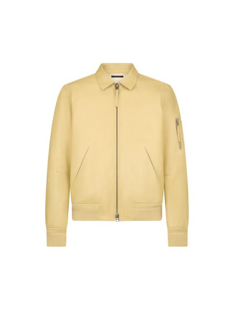 TOM FORD SOFT GRAIN LEATHER COLLAR BLOUSON