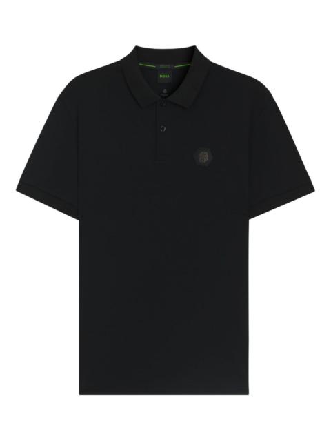 BOSS logo-plaque polo shirt