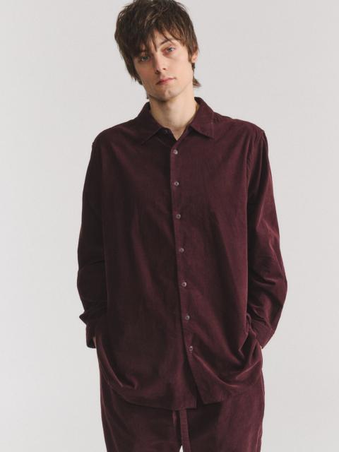 CASEY/CASEY IKLA SHIRT - PIN CORD - BURGUNDY