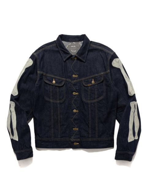 Kapital 멕시코 Tuxedo Crochet-Trimmed Denim 재킷