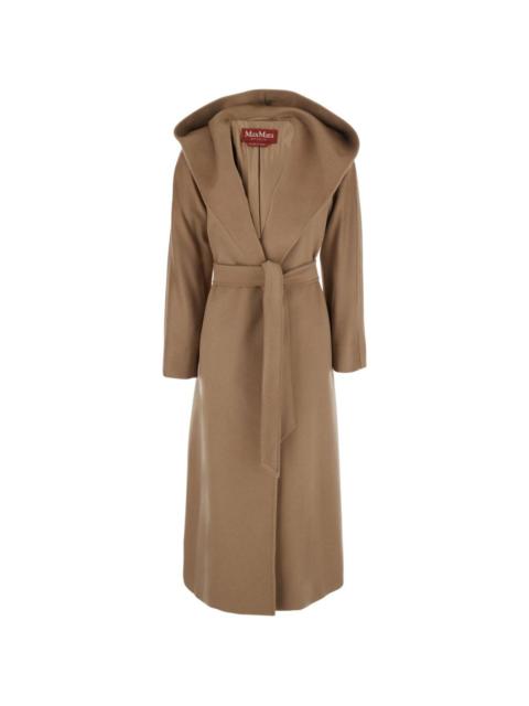 Max Mara hooded belted coat