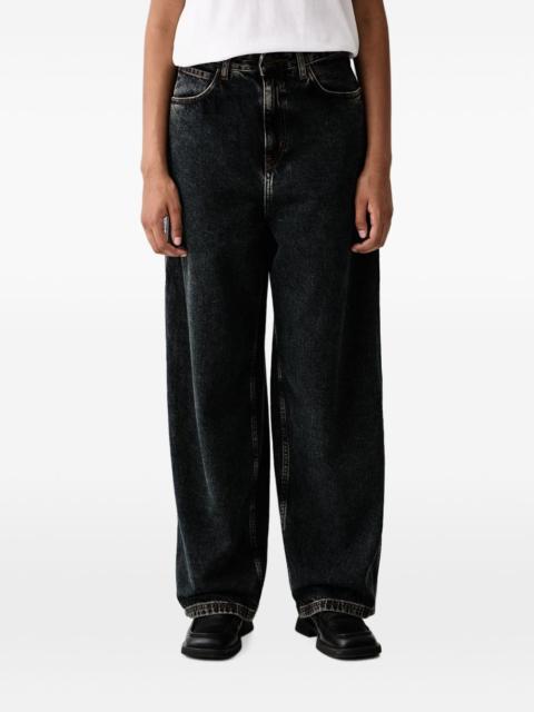 American Vintage Lydbay logo-patch wide-leg jeans