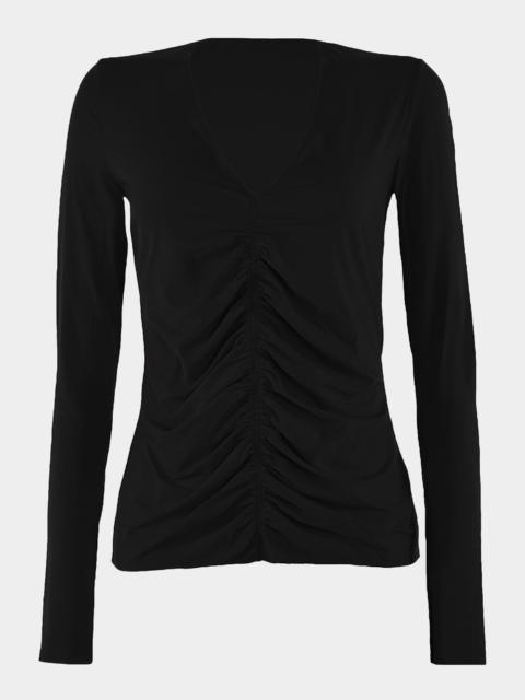 Wolford Pure Ruched Long-Sleeve Top