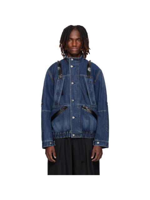 sacai Blue Blouson Denim Jacket