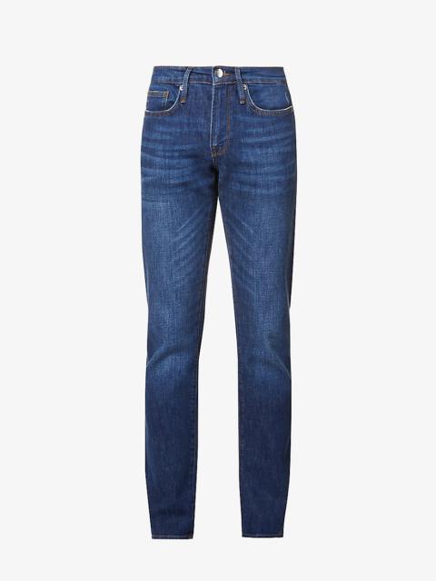 FRAME L’Homme slim-fit slim-leg cotton-blend denim jeans