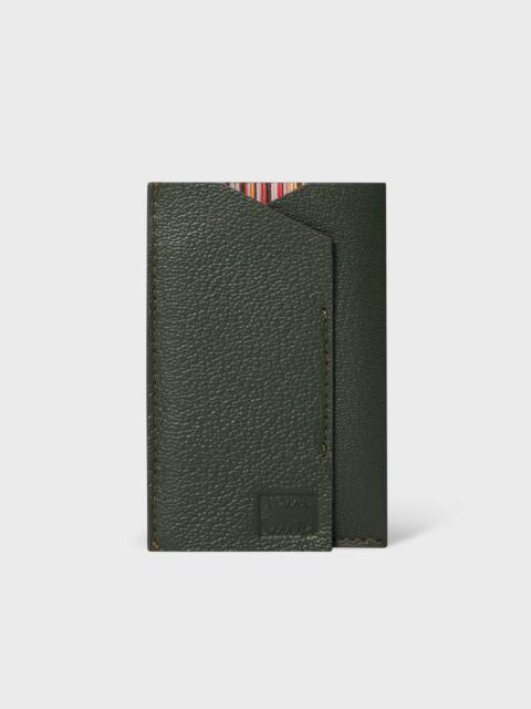 Paul Smith Dark Green Grained Leather Card Holder