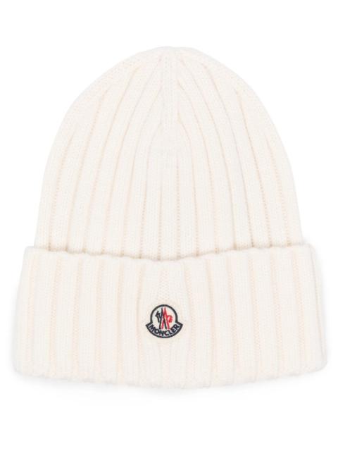Moncler Moncler Logo-appliqué Beanie Hat