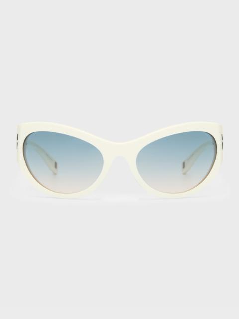 SAINT LAURENT YSL Acetate Rectangle Sunglasses