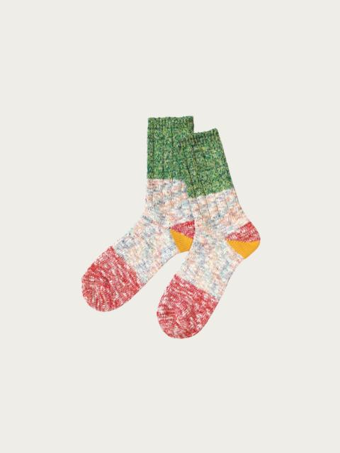 Kapital 60 Yarns 2 TONES HEEL Socks - Red