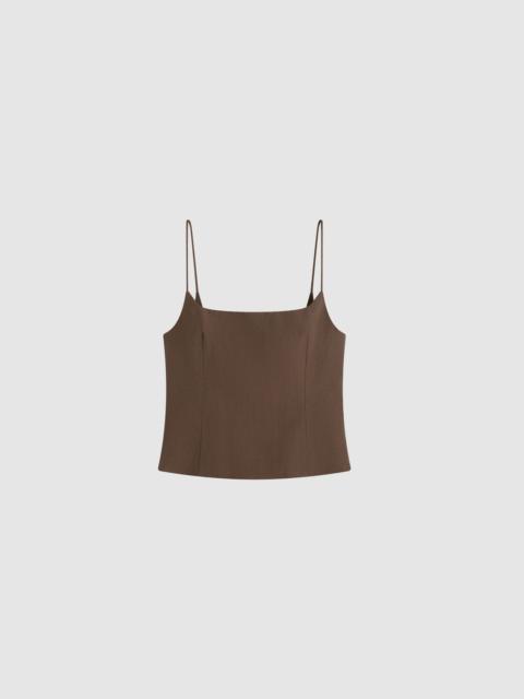 ST. AGNI Silk Canvas Cami - Mud