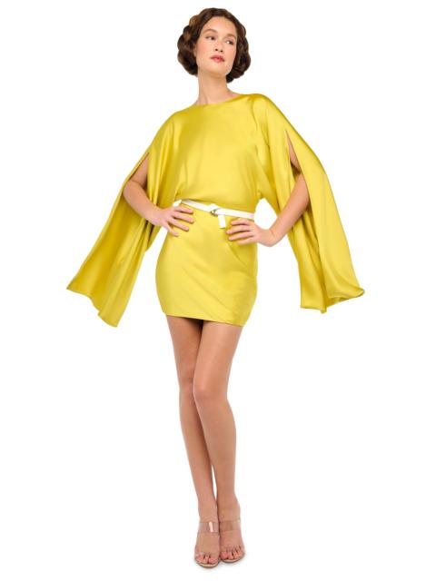 NORMA KAMALI REVERSE OBIE MINI DRESS W/ LONG SLEEVE