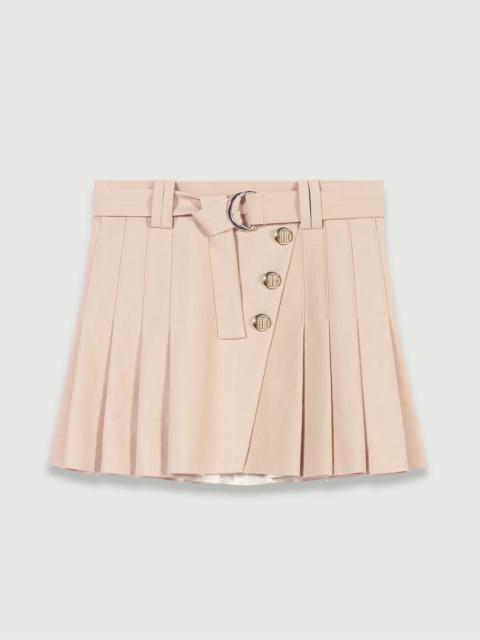 maje Pleated mini-skirt