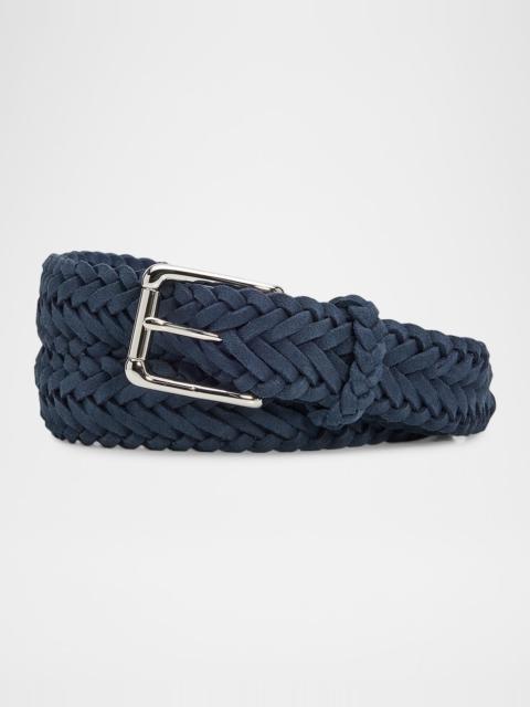 Polo Ralph Lauren Men's Topstitched Western Leather Belt, 32mm