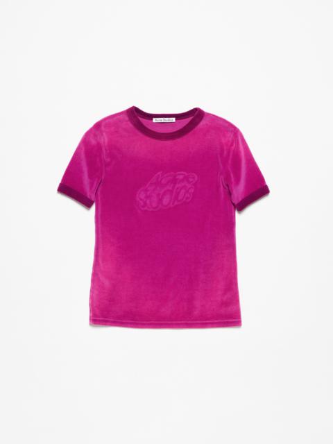 Acne Studios T-shirt logo - fitted fit - Magenta pink