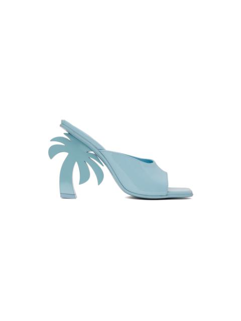 Palm Angels Blue Palm Mules