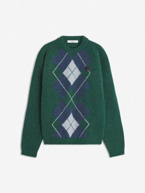 Maison Kitsuné BOLD FOX HEAD PATCH ARGYLE  COMFORT JUMPER