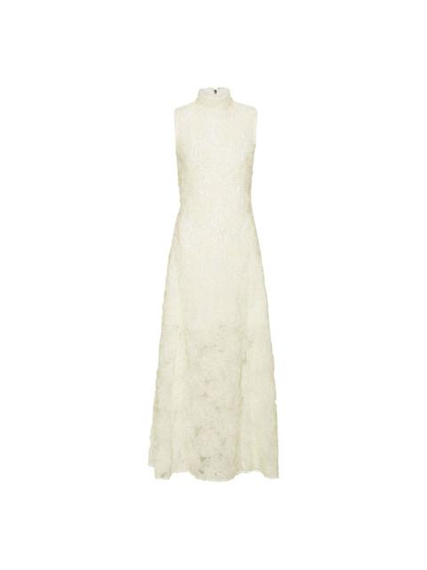 ROTATE floral-embroidered maxi dress