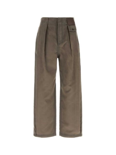 Loewe Mud Flannel Pant Khakibrown Exterior: Viscose Cotton Pantaloni