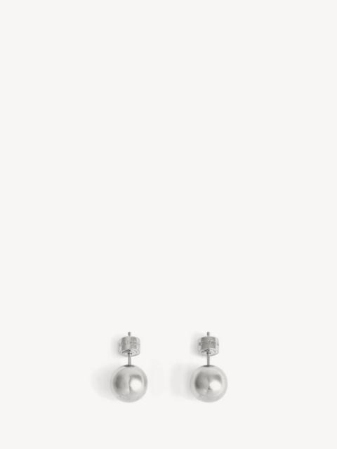 BALENCIAGA Atom Earrings in Shiny Silver