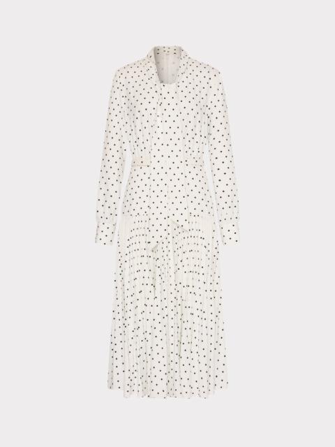 MILLY Kennedy Polka Dot Midi Dress