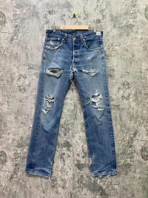 Other brands Levi's × Vintage - Vintage Levi's 501 Super Distressed Jeans -L62