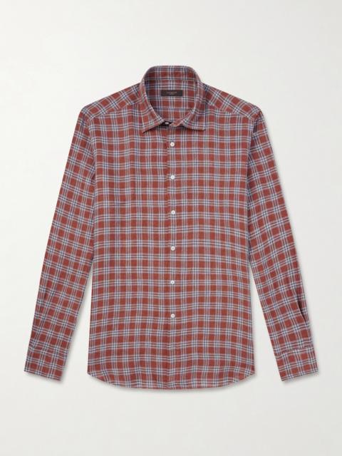 SLOWEAR Checked Linen Shirt