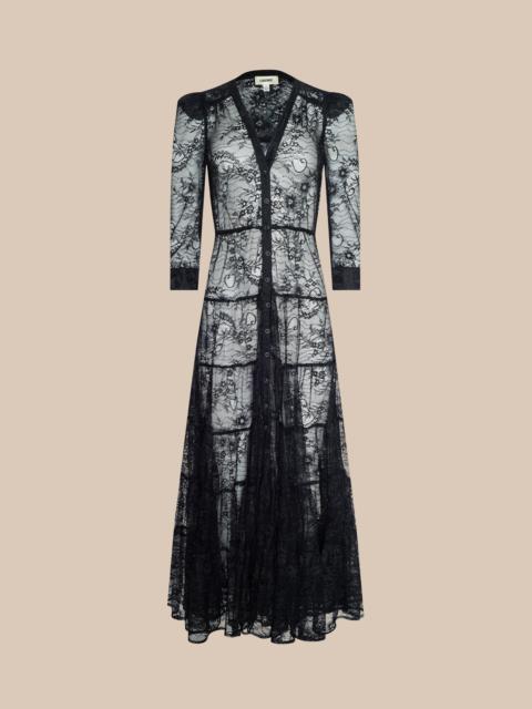 L'AGENCE Seraphina Lace Tiered Maxi Dress