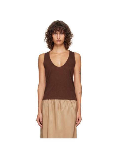 Loulou de Saison Brown Albia LDS Jersey Tank Top