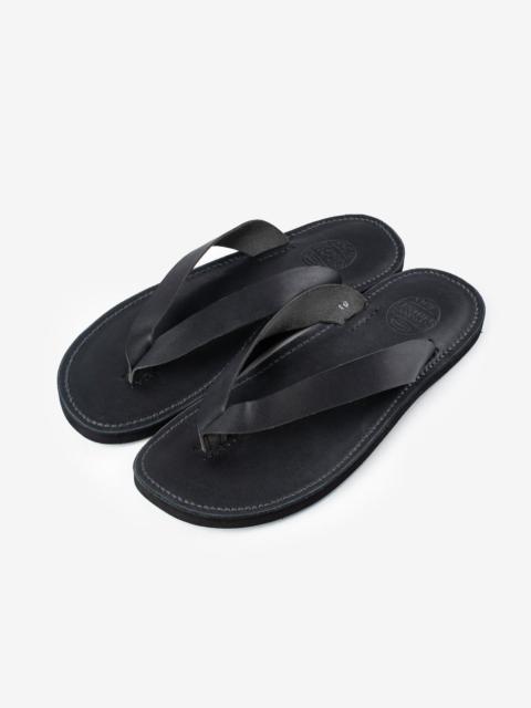 Iron Heart OGL-DRSOLE-THONG-BLK OGL X Dr. Sole Leather Thong Sandals - Black