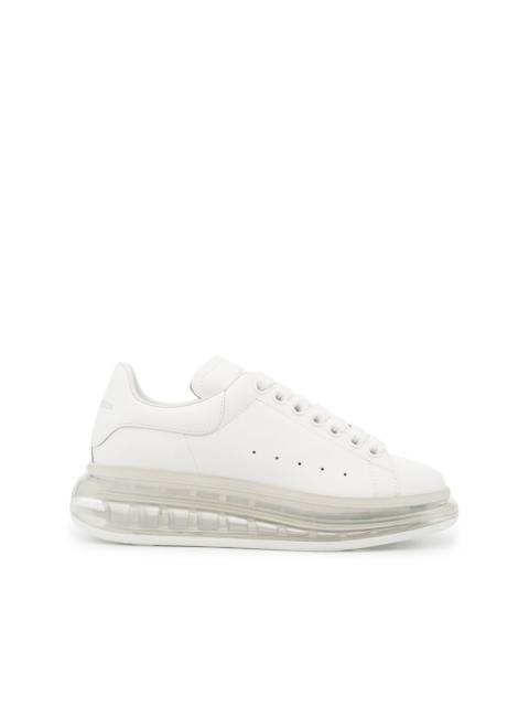 clear sole leather sneakers