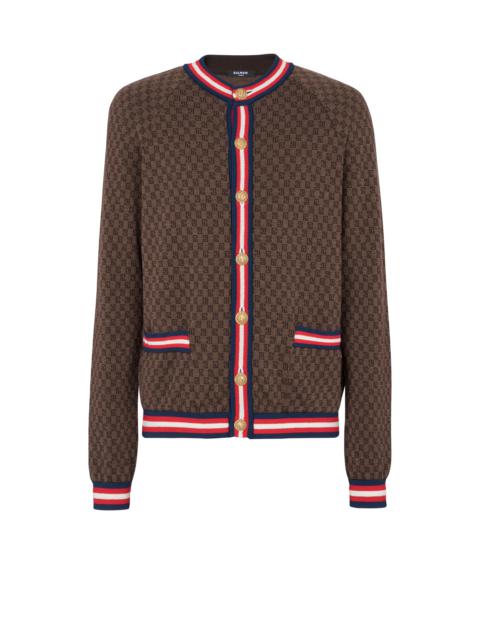 Balmain Monogrammed wool cardigan