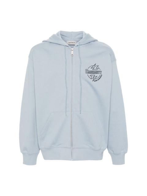 logo-embroidered hoodie