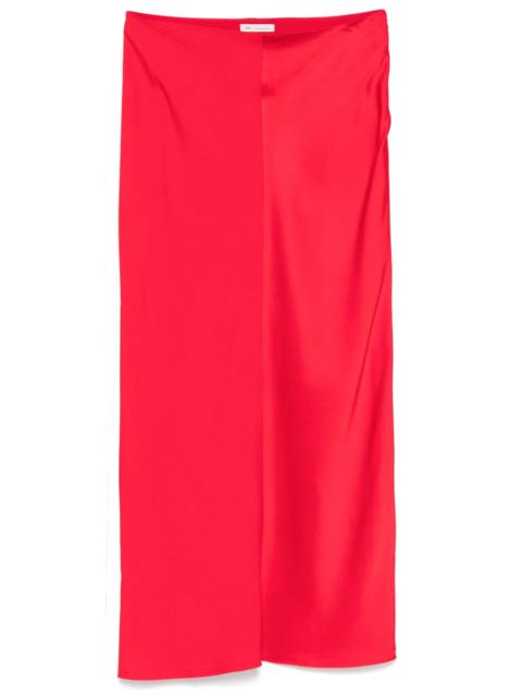 AMI Paris Satin Midi Skirt