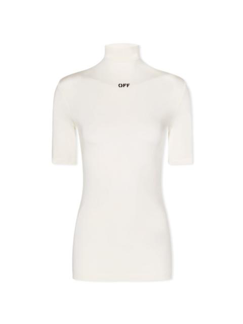 Off-White Off-White Off Stamp Logo Turtle Neck Top