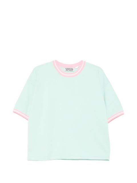 ESSENTIEL ANTWERP pink-trim T-shirt