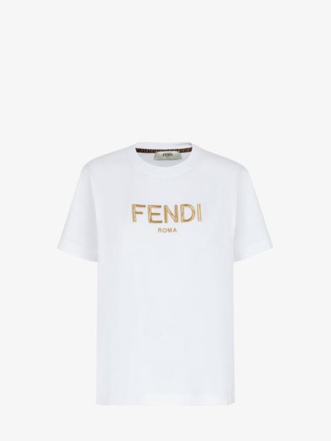 FENDI White jersey T-shirt