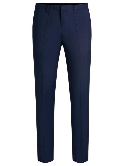 HUGO EXTRA-SLIM-FIT SUIT TROUSERS IN MELANGE WOOL