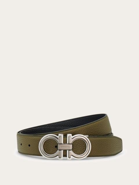 FERRAGAMO Reversible and adjustable Gancini belt