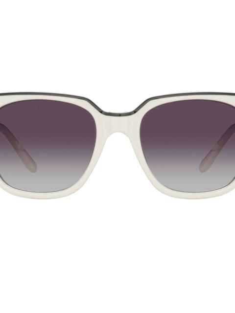 MAGDA BUTRYM D-FRAME SUNGLASSES IN WHITE AND BLACK