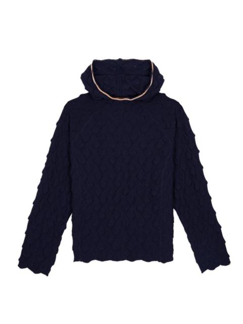BRAIN DEAD Bubble Knit Hoodie - Midnight Blue