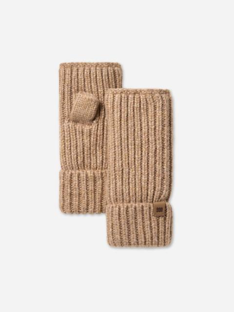 UGG ® Women's Chunky Rib Fingerless Glove in Camel