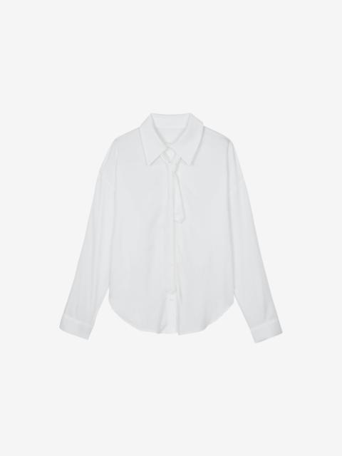 The Frankie Shop Silvan Neck Tie Shirt - White