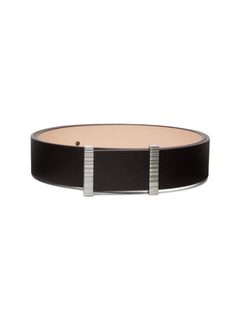 Paul Smith Brown Stripe Buckle Belt