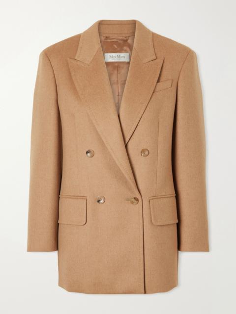 Max Mara Olimpia double-breasted camel-hair blazer Camel