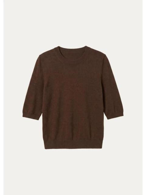 OFFICINE GÉNÉRALE Crewneck Wool-Silk Sweater