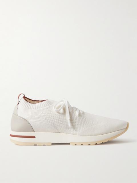 Loro Piana 360 Flexy Leather-Trimmed Knitted Wish® Wool Sneakers