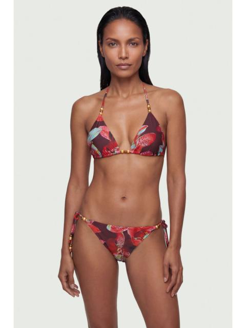 KAREN MILLEN Photographic Floral Reversible Bikini Bottom With Bead Detail